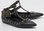 Valentino Vintage Pre-owned Leather flats Black Dames - Thumbnail 4