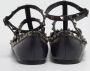 Valentino Vintage Pre-owned Leather flats Black Dames - Thumbnail 5