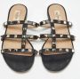 Valentino Vintage Pre-owned Leather flats Black Dames - Thumbnail 3