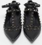 Valentino Vintage Pre-owned Leather flats Black Dames - Thumbnail 3