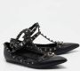 Valentino Vintage Pre-owned Leather flats Black Dames - Thumbnail 4