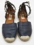 Valentino Vintage Pre-owned Leather flats Blue Dames - Thumbnail 3