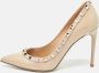 Valentino Vintage Pre-owned Leather heels Beige Dames - Thumbnail 2