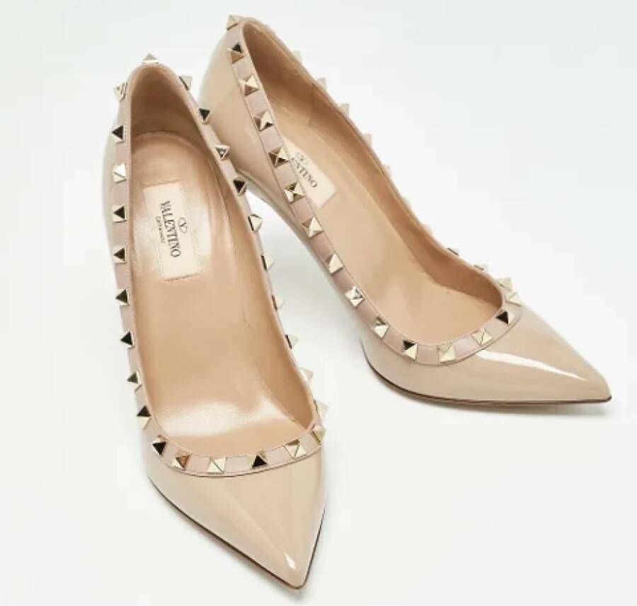 Valentino Vintage Pre-owned Leather heels Beige Dames