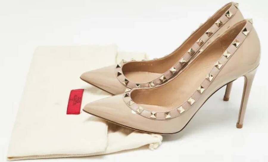 Valentino Vintage Pre-owned Leather heels Beige Dames