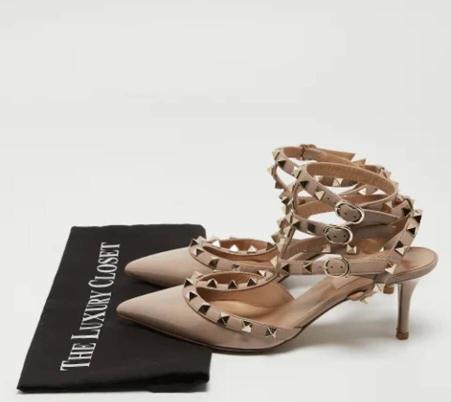 Valentino Vintage Pre-owned Leather heels Beige Dames