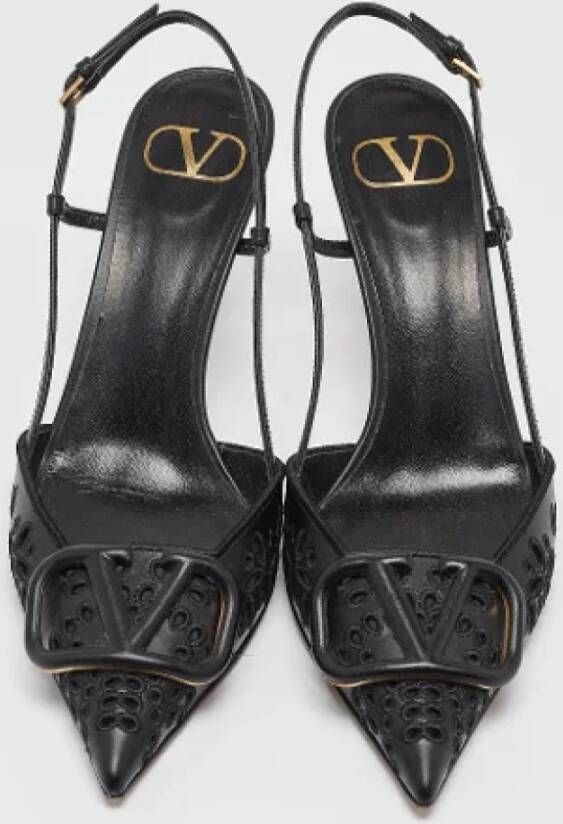 Valentino Vintage Pre-owned Leather heels Black Dames