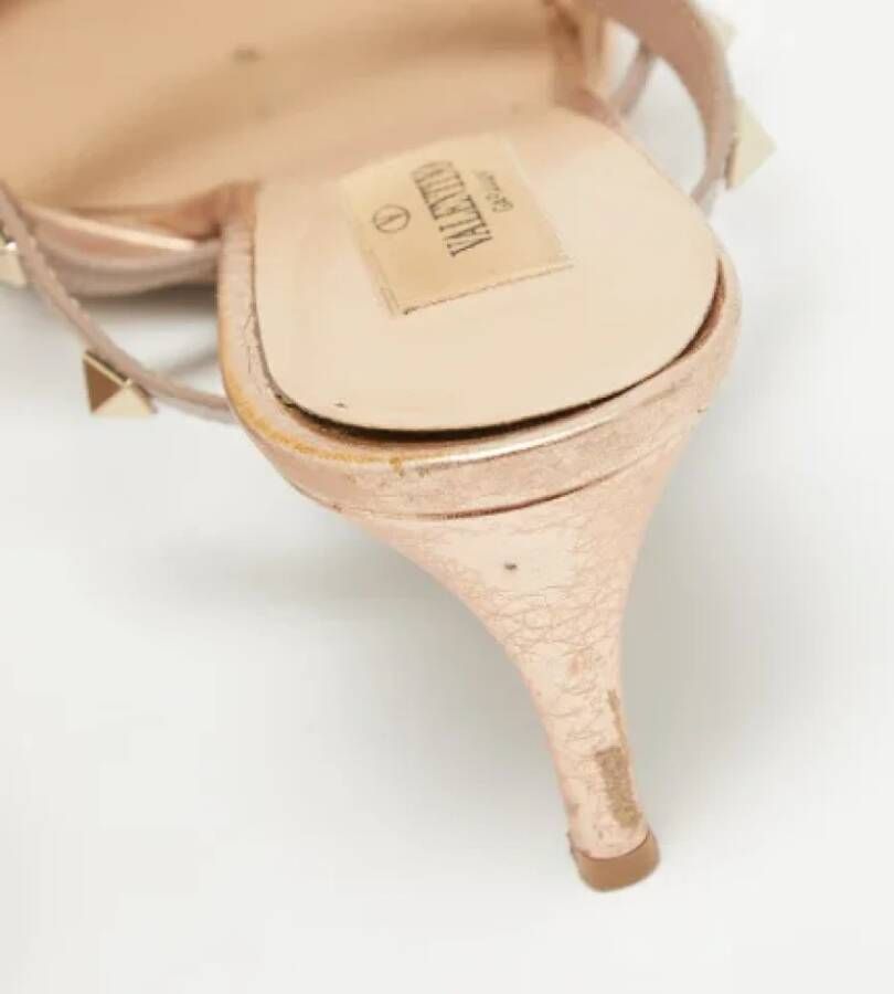 Valentino Vintage Pre-owned Leather mules Beige Dames