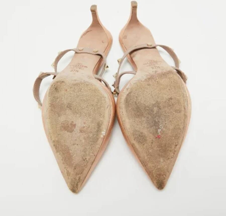 Valentino Vintage Pre-owned Leather mules Beige Dames