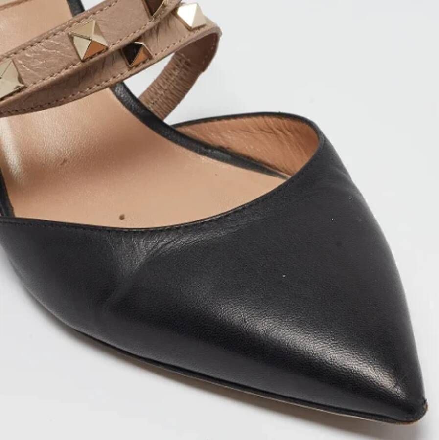 Valentino Vintage Pre-owned Leather mules Black Dames