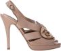 Valentino Vintage Pre-owned Leather sandals Beige Dames - Thumbnail 4