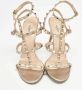 Valentino Vintage Pre-owned Leather sandals Beige Dames - Thumbnail 3