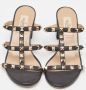 Valentino Vintage Pre-owned Leather sandals Black Dames - Thumbnail 3