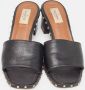 Valentino Vintage Pre-owned Leather sandals Black Dames - Thumbnail 3