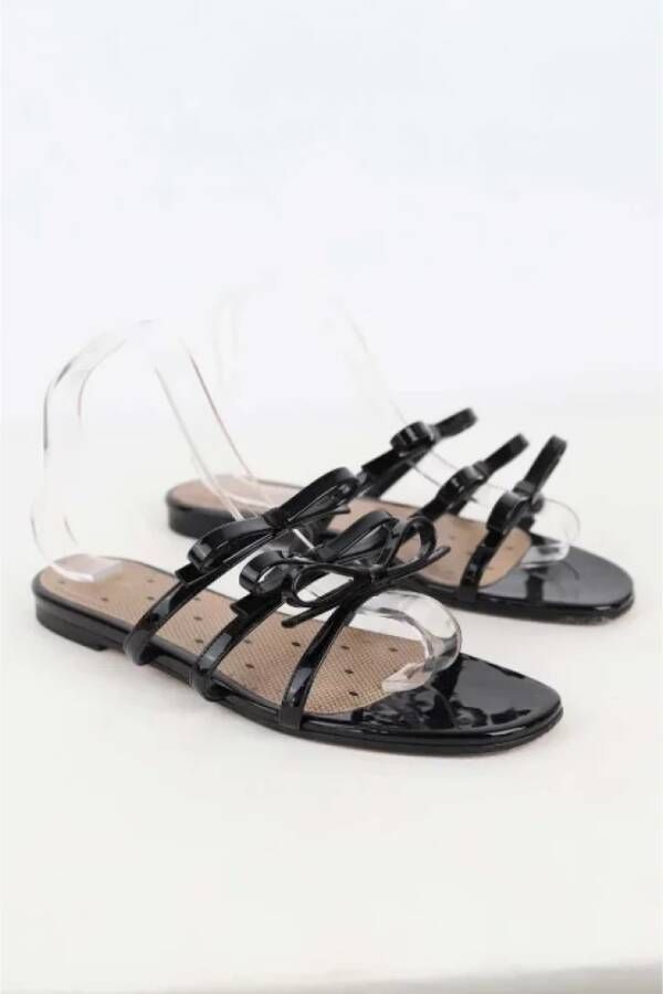 Valentino Vintage Pre-owned Leather sandals Black Dames