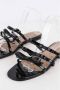 Valentino Vintage Pre-owned Leather sandals Black Dames - Thumbnail 4