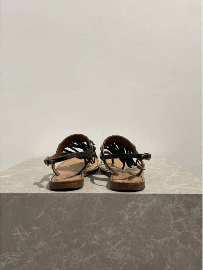 Valentino Vintage Pre-owned Leather sandals Black Dames