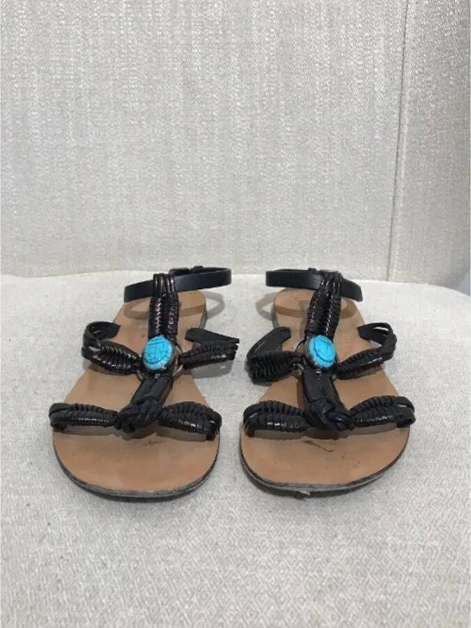 Valentino Vintage Pre-owned Leather sandals Black Dames