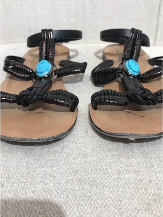 Valentino Vintage Pre-owned Leather sandals Black Dames