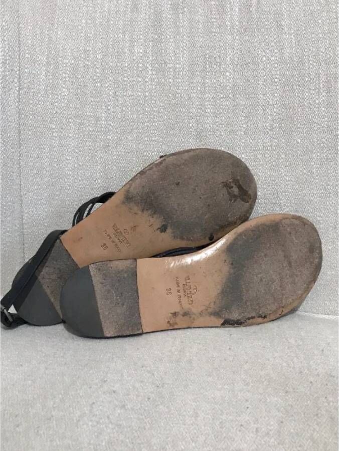 Valentino Vintage Pre-owned Leather sandals Black Dames