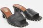 Valentino Vintage Pre-owned Leather sandals Black Dames - Thumbnail 4