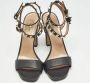 Valentino Vintage Pre-owned Leather sandals Black Dames - Thumbnail 3