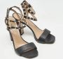 Valentino Vintage Pre-owned Leather sandals Black Dames - Thumbnail 4