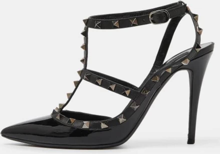 Valentino Vintage Pre-owned Leather sandals Black Dames