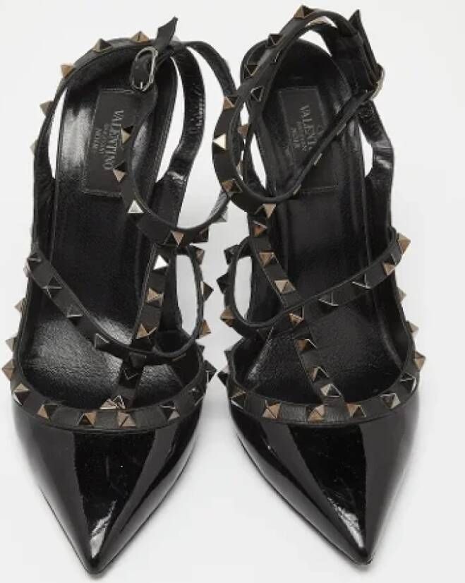 Valentino Vintage Pre-owned Leather sandals Black Dames