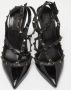 Valentino Vintage Pre-owned Leather sandals Black Dames - Thumbnail 3