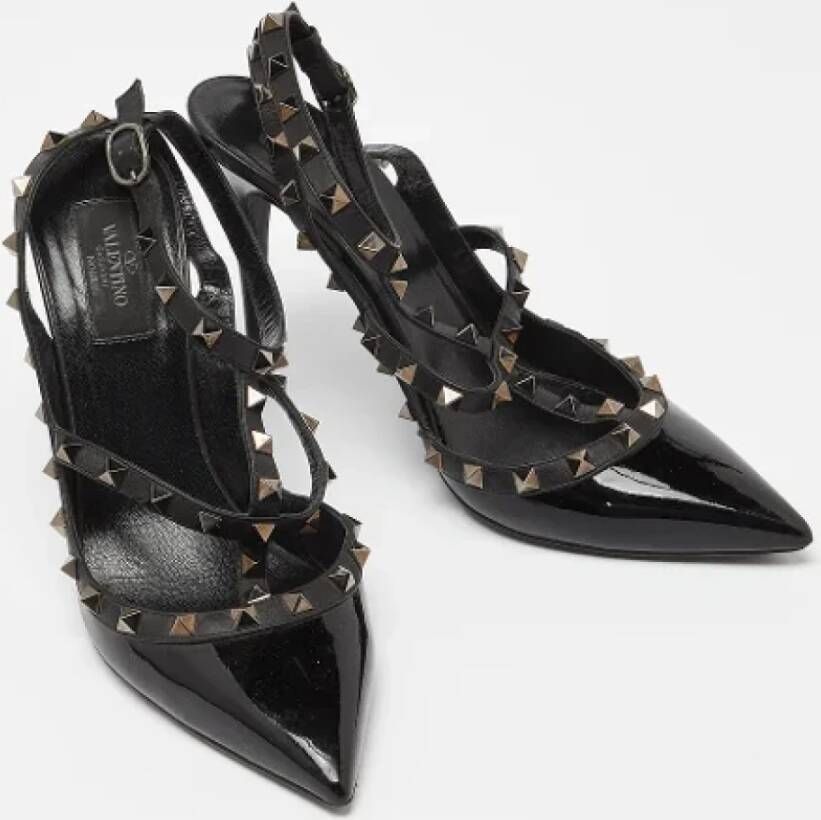 Valentino Vintage Pre-owned Leather sandals Black Dames