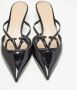 Valentino Vintage Pre-owned Leather sandals Black Dames - Thumbnail 3