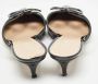 Valentino Vintage Pre-owned Leather sandals Black Dames - Thumbnail 5