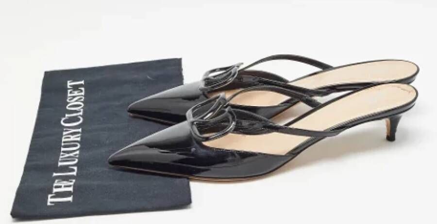 Valentino Vintage Pre-owned Leather sandals Black Dames