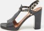 Valentino Vintage Pre-owned Leather sandals Black Dames - Thumbnail 2