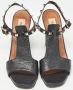 Valentino Vintage Pre-owned Leather sandals Black Dames - Thumbnail 3