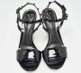 Valentino Vintage Pre-owned Leather sandals Black Dames - Thumbnail 3