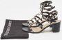 Valentino Vintage Pre-owned Leather sandals Black Dames - Thumbnail 9