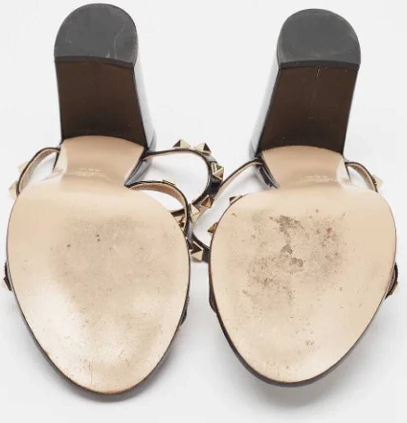 Valentino Vintage Pre-owned Leather sandals Black Dames