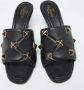 Valentino Vintage Pre-owned Leather sandals Black Dames - Thumbnail 3