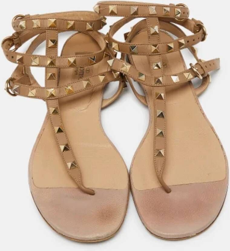 Valentino Vintage Pre-owned Leather sandals Brown Dames