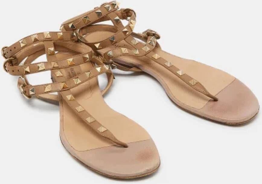 Valentino Vintage Pre-owned Leather sandals Brown Dames