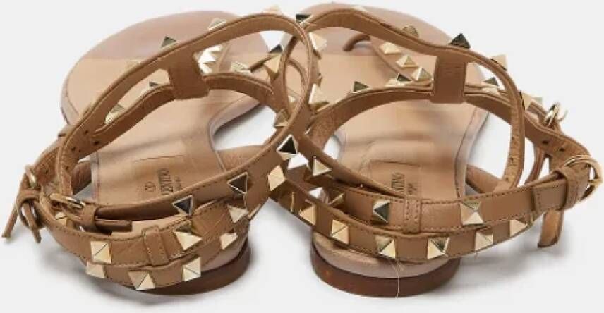 Valentino Vintage Pre-owned Leather sandals Brown Dames