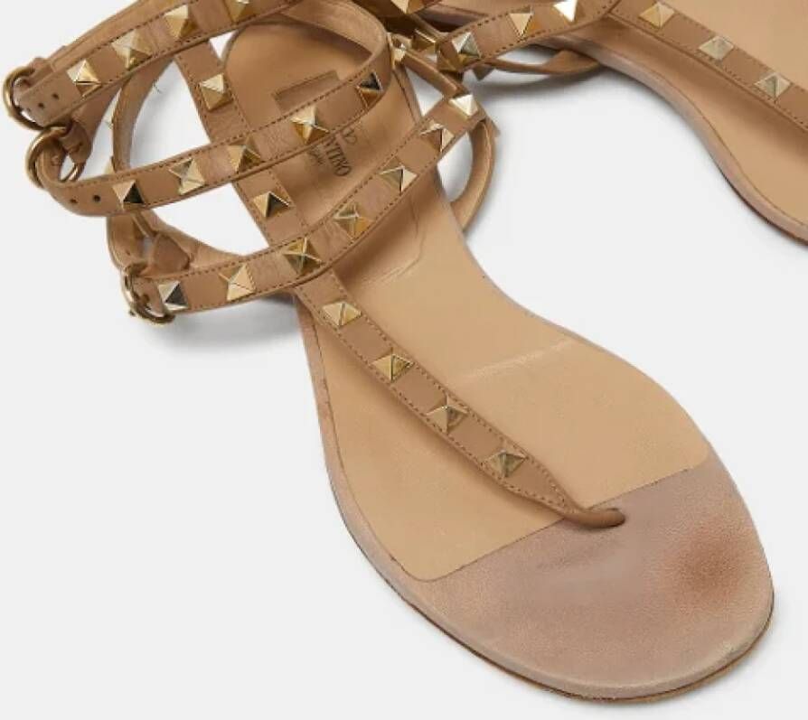 Valentino Vintage Pre-owned Leather sandals Brown Dames