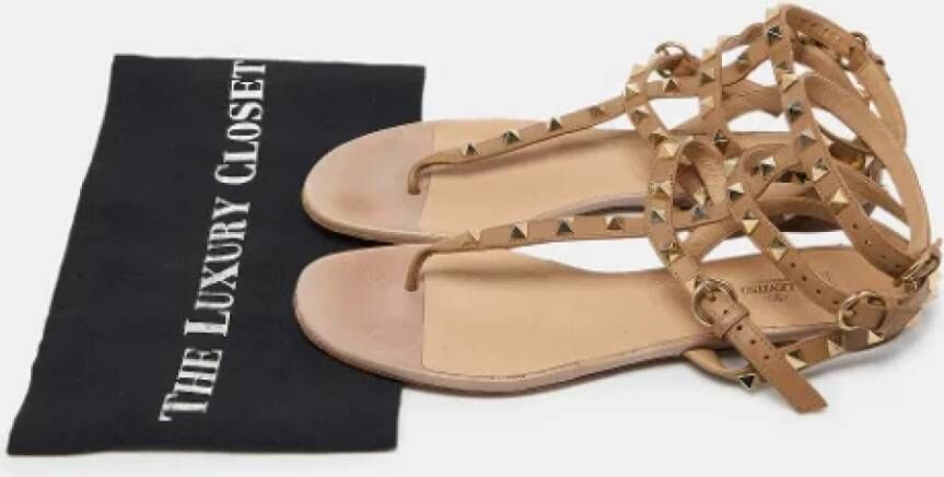 Valentino Vintage Pre-owned Leather sandals Brown Dames