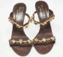 Valentino Vintage Pre-owned Leather sandals Brown Dames - Thumbnail 3