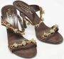 Valentino Vintage Pre-owned Leather sandals Brown Dames - Thumbnail 4