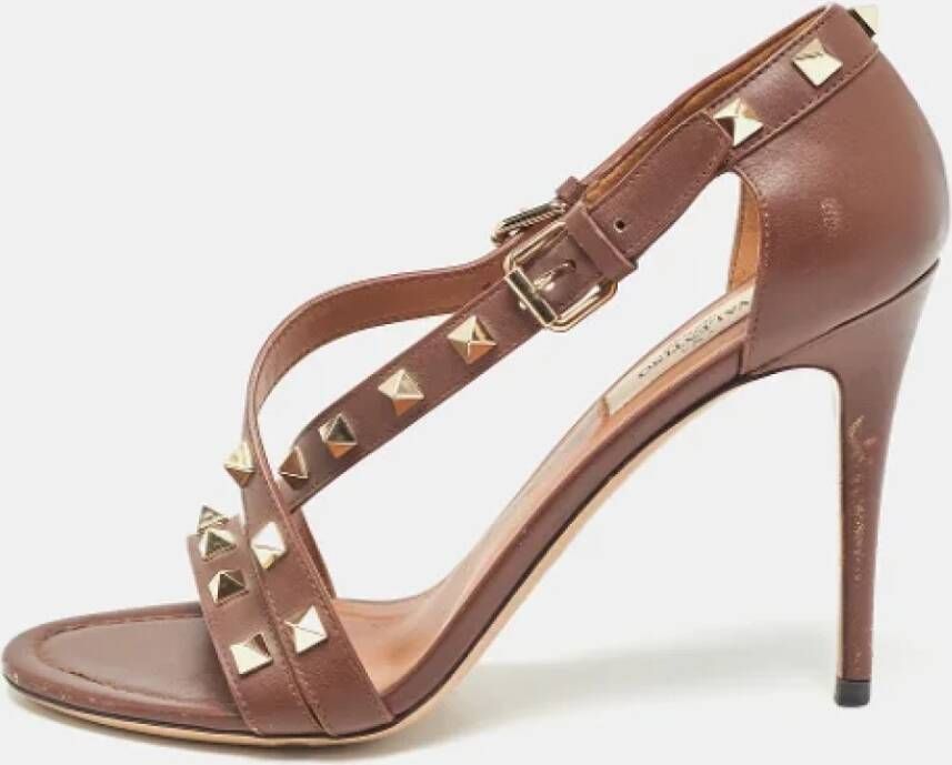 Valentino Vintage Pre-owned Leather sandals Brown Dames