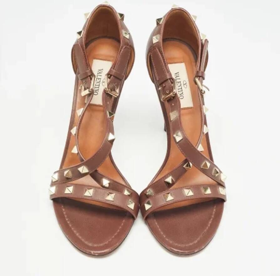 Valentino Vintage Pre-owned Leather sandals Brown Dames