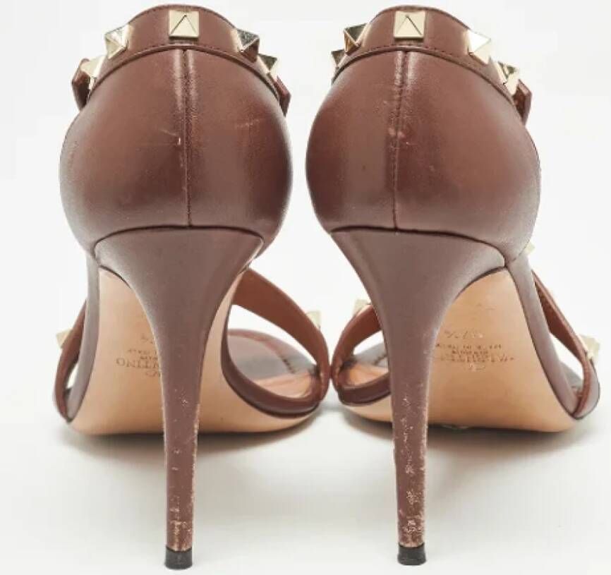 Valentino Vintage Pre-owned Leather sandals Brown Dames